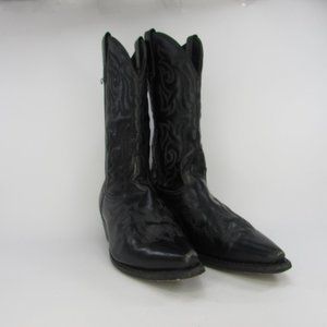 Laredo Western Boots Mens Hawk Stitched Snip Toe 8.5EW Extra Wide Black 6860